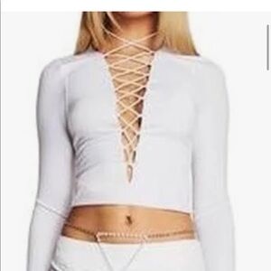 I Am Gia White Devin Top